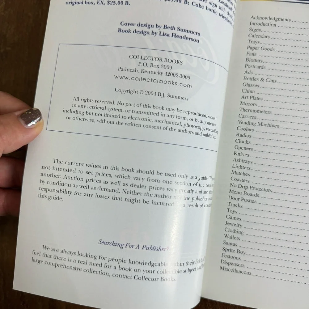 Pocket Guide to Coca-Cola B.J. Summers 2004 Identification‎ Book
